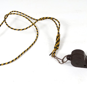 1940s Vintage Best Maid Whistle on Camp Lanyard Summer Camp Retro Plastic Lacing Craft