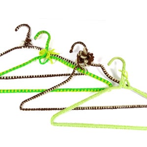 Vintage Crocheted Hangers Crocheted Covered Hangers Vintage Hangers - Set of 4 Vintage Clothes Hangers