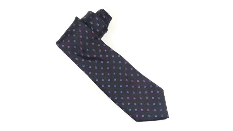 Vintage Liberty of London Navy Blue Silk Tie Diamond Pattern Vintage Liberty Silk Tie Menswear Necktie image 1
