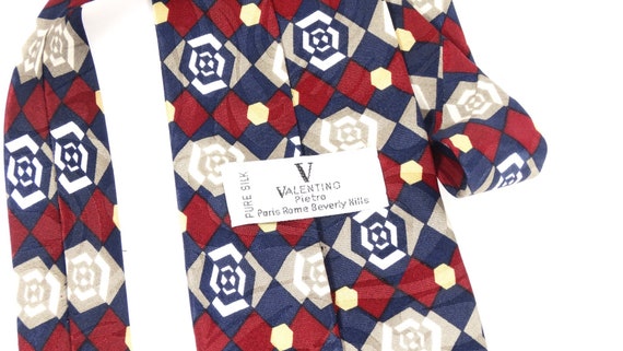 80s Valentino Pietro Silk Tie, Vintage Italian Si… - image 3