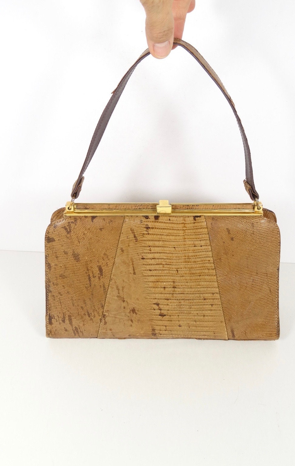 GENUINE LIZARD SKIN ハンドバッグ ブルー Genuine Crocodile Skin Women Skyblue Colorful Female Handbag