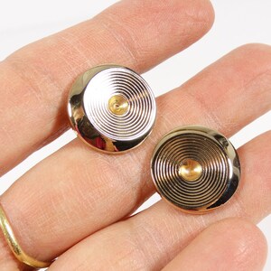 1960s Vintage Cuff Links Round Cuff Links Retro 60s Cufflinks Dapper Midmod