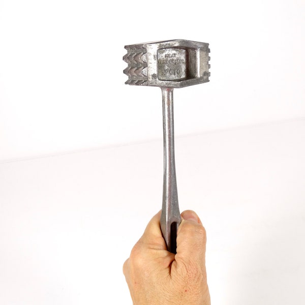 Vintage Kitchen Mallet Aluminum Mallet ELPO Meat Tenderizer No. 670 Kitchen Hammer Meat Whacker