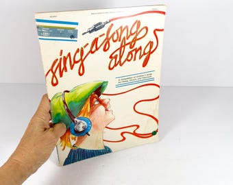 1970s Sing-A-Song-Along  Song Book with Music Childrens Songs Church Songs Christian Songs for Kids