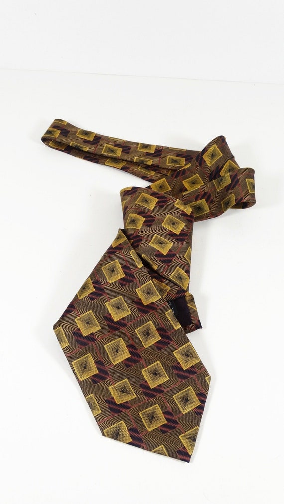 Britches of Georgetown Vintage Op Art Necktie Psy… - image 1