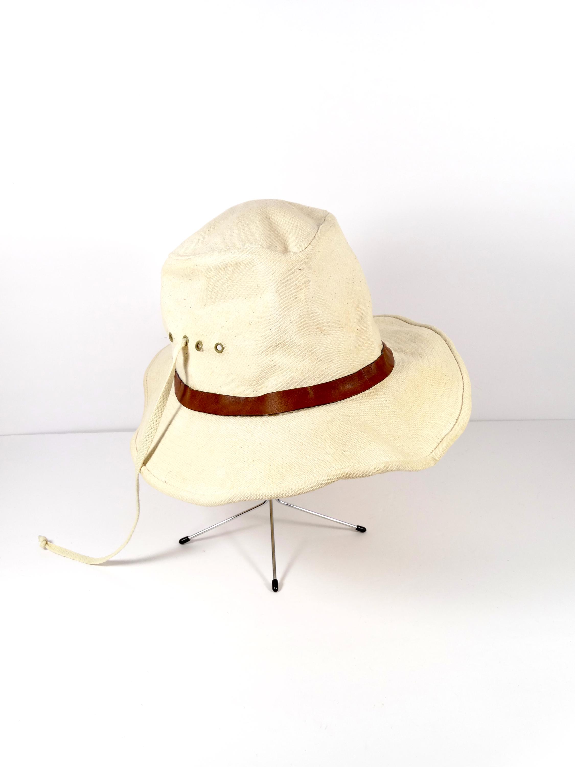 Vintage Quaker Marine Supply Hat Union Made Canvas QMS Hat Size