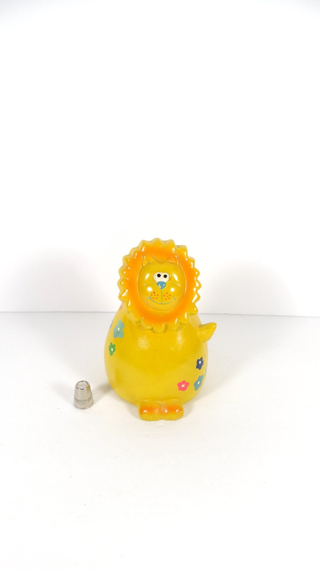 Vintage Lion Piggy Bank Plaster Lion Bank Kids Bank Childs Piggy Bank