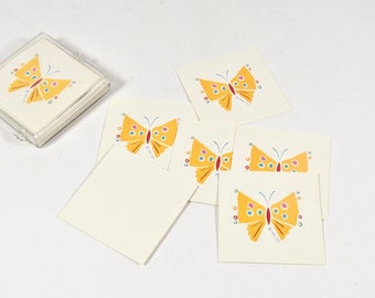 Hallmark Butterfly Fashion Seal Stickers, Vintage Midcentury 1970s 1980s Cute Butterfly NOS Stickers
