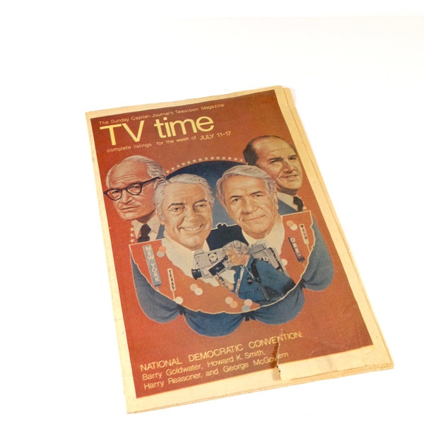 1976 Democratic National Convention TV Time TV Guide Sunday Topeka Capital-Journal July 11 1976 70s Politics KS