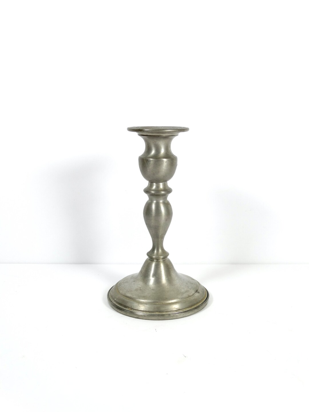 Vintage Pewter Candlestick WEB Pewter Candle Holder Colonial Style