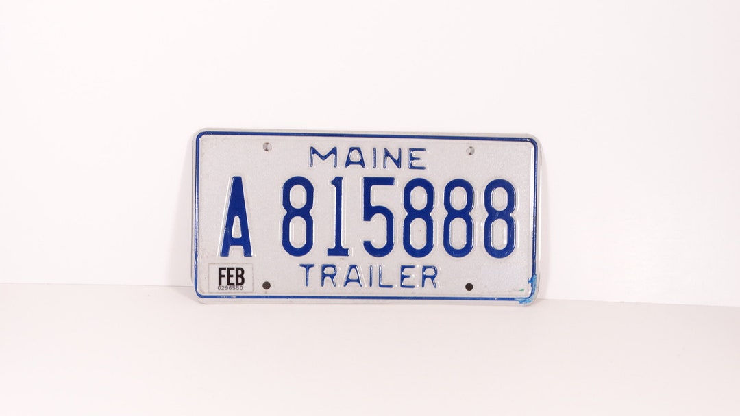 Vintage Maine Trailer License Plate Real License Plate ME - Etsy