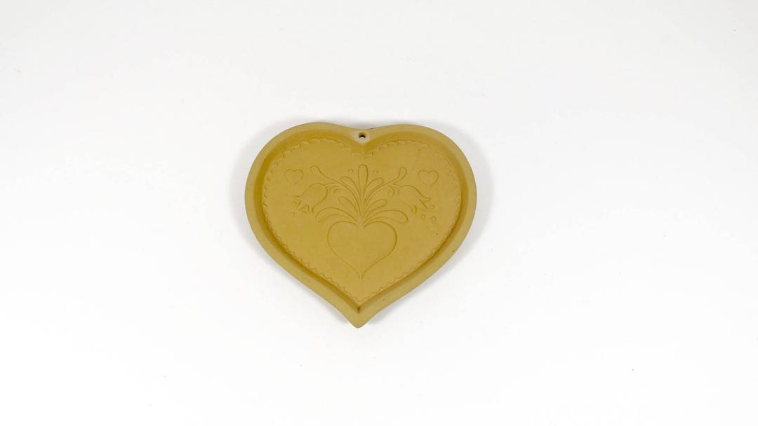 1986 Brown Bag Cookie Art Heart Mold Cookie Press Rustic Etsy