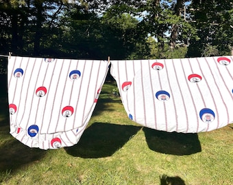 1993 Baseball Fitted Sheets - Set of 2 Twin Fitted Sheets MLB Baseball Fan Vintage Twin Sheets