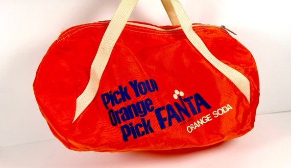 Rare 70s-80s Fanta Mini Tote Bag Fanta Promotiona… - image 2