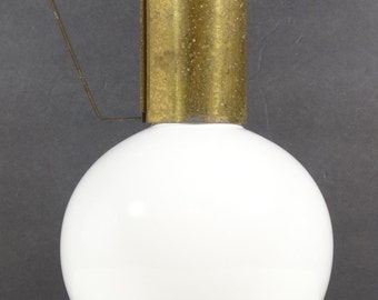 Kenilworth White and Brass Ceramic Carafe - Midcentury Design Water Jug Midcentury Modern Retro Carafe Ceramic Carafe