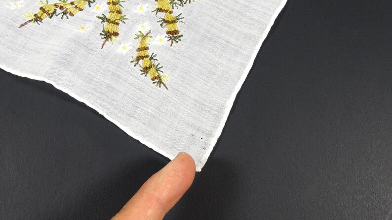 Vintage Embroidered Fine Cotton Handkerchief Something Old