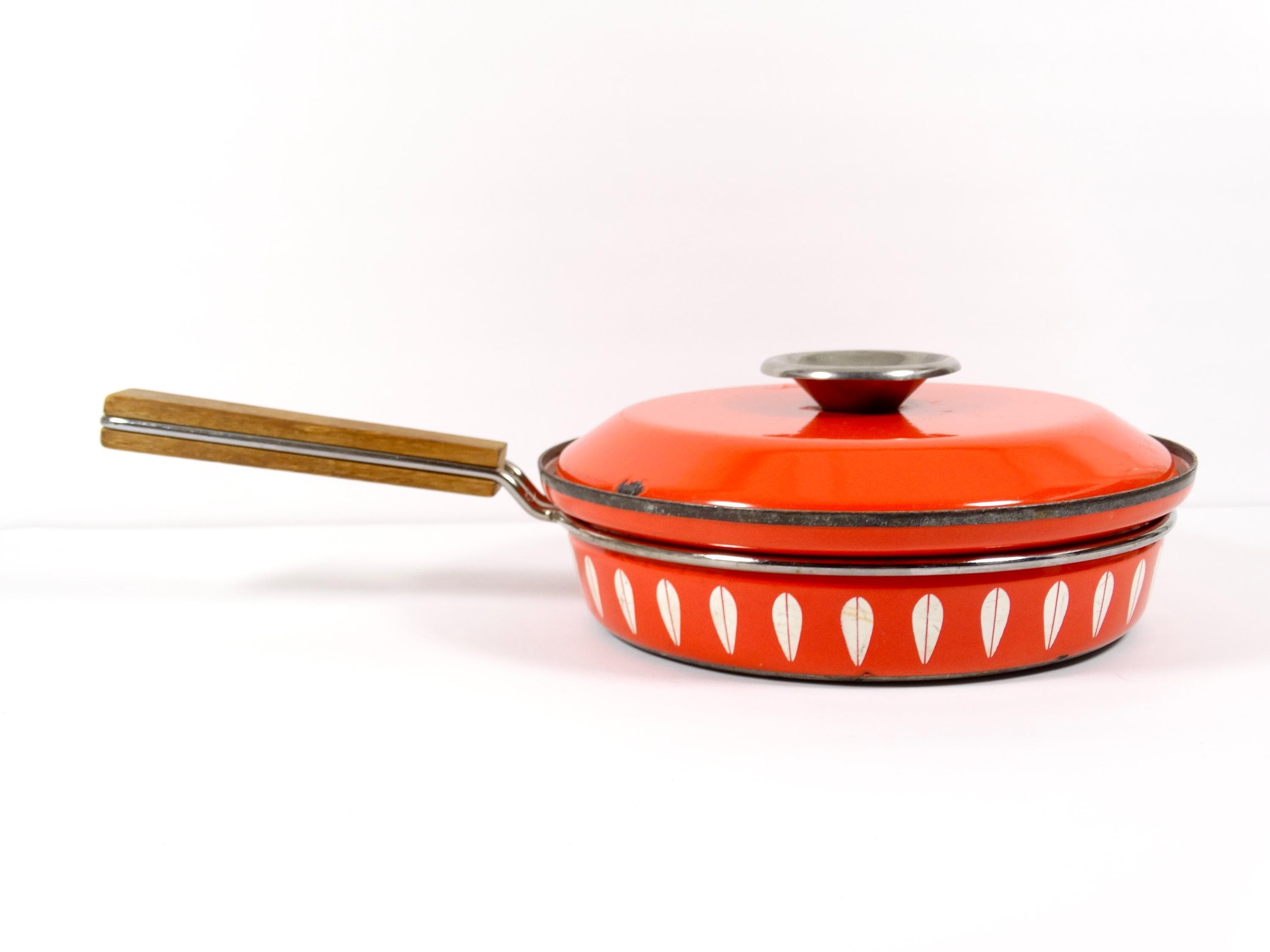 Vintage Catherineholm Lotus Frying Pan With Lid - Display ONLY