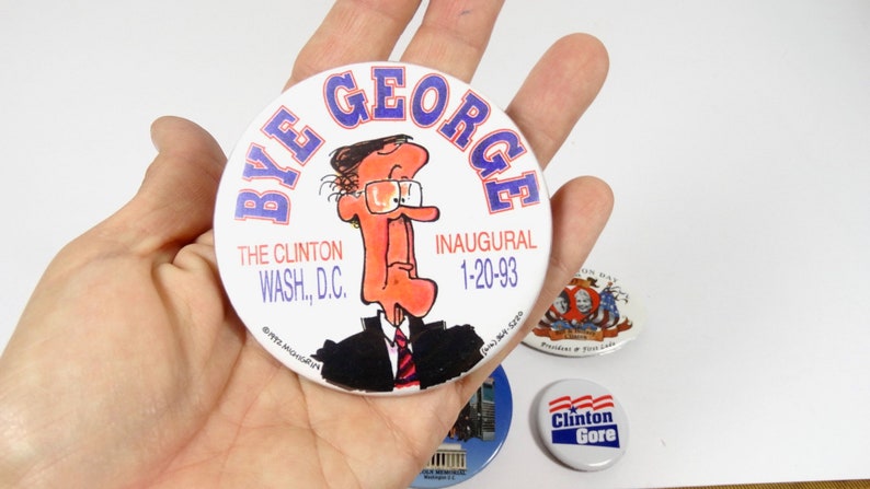 Clinton Buttons Vintage 1993 Clinton Gore Inauguration Buttons - Sold Individually ...