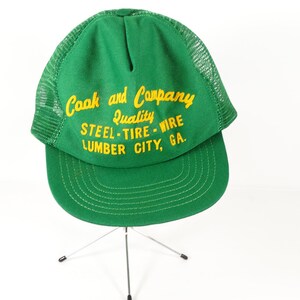 Real 1970s Trucker Hat Cook and Company Lumber City Dad Hat Snapback Mesh Trucker Cap