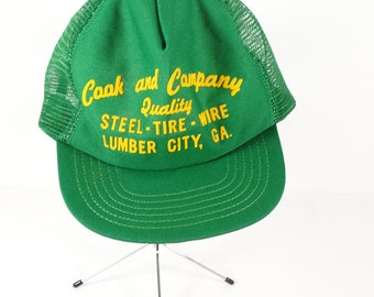 Real 1970s Trucker Hat Cook and Company Lumber City Dad Hat Snapback Mesh Trucker Cap