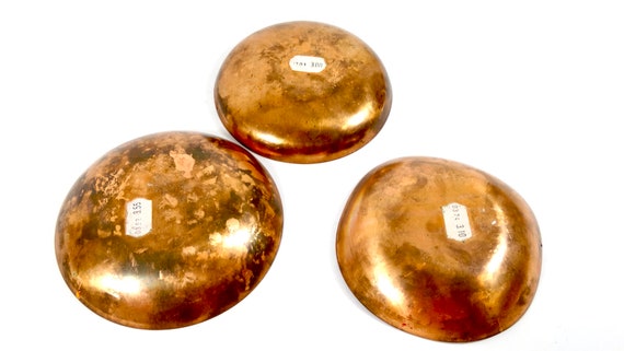 Midcentury Enamel on Copper Bowl Set of 3 Copper … - image 7