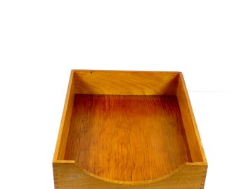 Vintage Wood Office Tray Vintage Wood File Box - Felt Bottom Wood File Tray Wooden File Box Wood File Box Wood In Box Retro Office