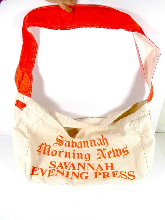 Vintage Newspaper Bag Savannah Morning News Savann