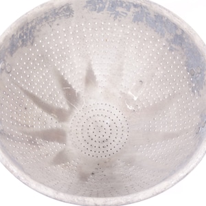 Vintage Aluminum Colander Pierced Aluminum Strainer Cottagecore Farmhouse Rustic Country C11