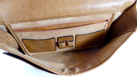 Vintage Rafael Leather Portfolio Leather Messenge… - image 8