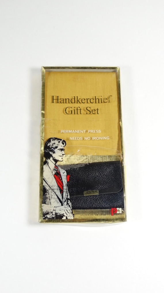 Handkerchief Gift Set - NOS Mens Handkerchief wit… - image 1