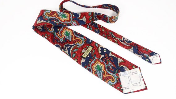 Liberty of London Paisley Print Silk Tie - Vintag… - image 2