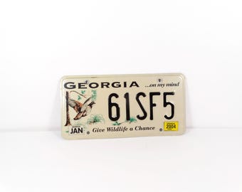 Y2K Vintage Georgia License Plate Quail Wildlife Tag Metal License Plate - Vintage GA License Plate Georgia 2000s GA License Plate 61SF5