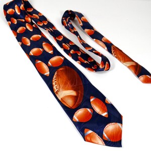 Vintage Steven Harris Football Tie Hand-Made Tie Football Fan Football Print Tie Football Necktie