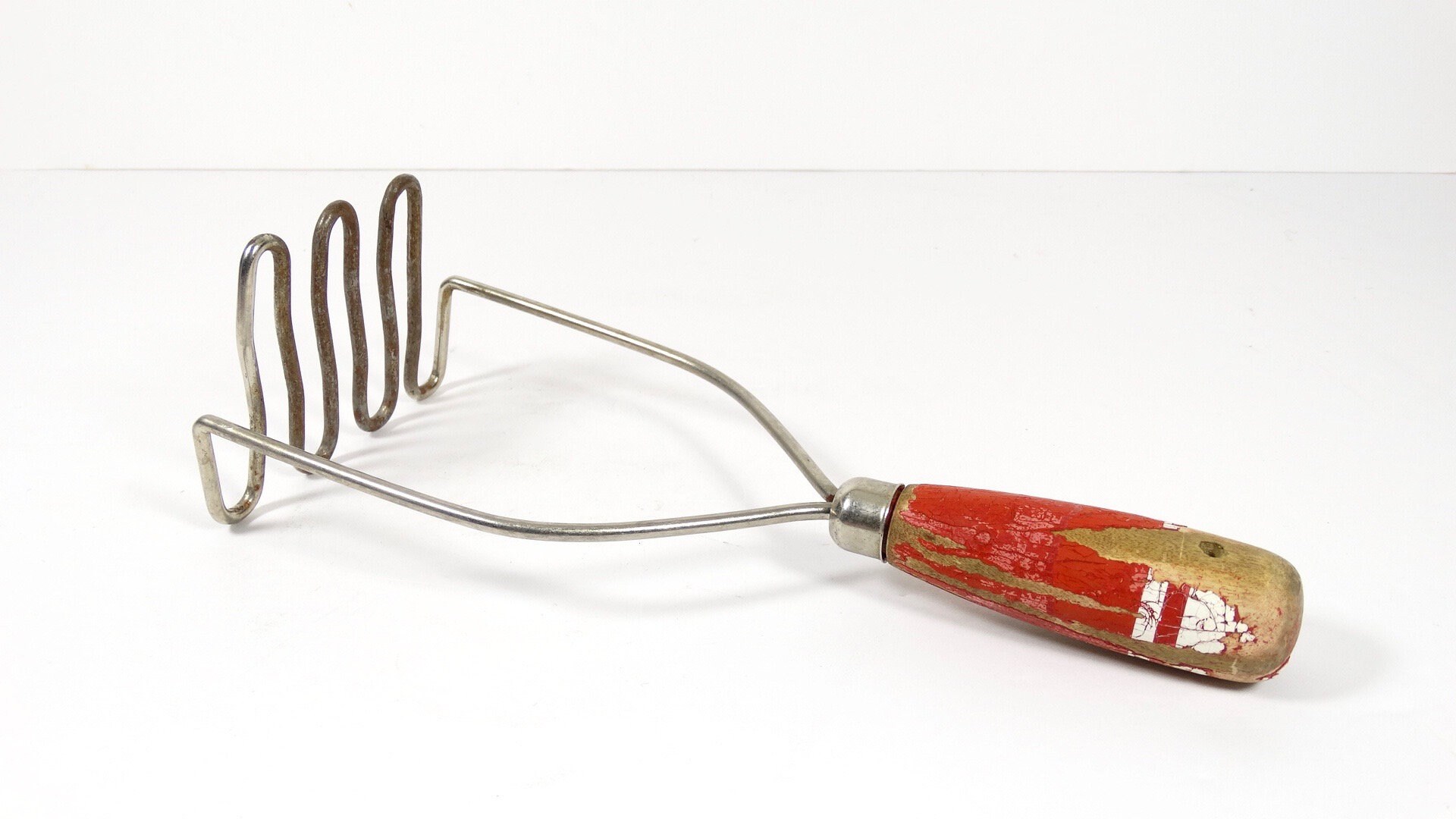 Vintage Potato Masher Red Handle Potato Masher Cottagecore Primitive ...