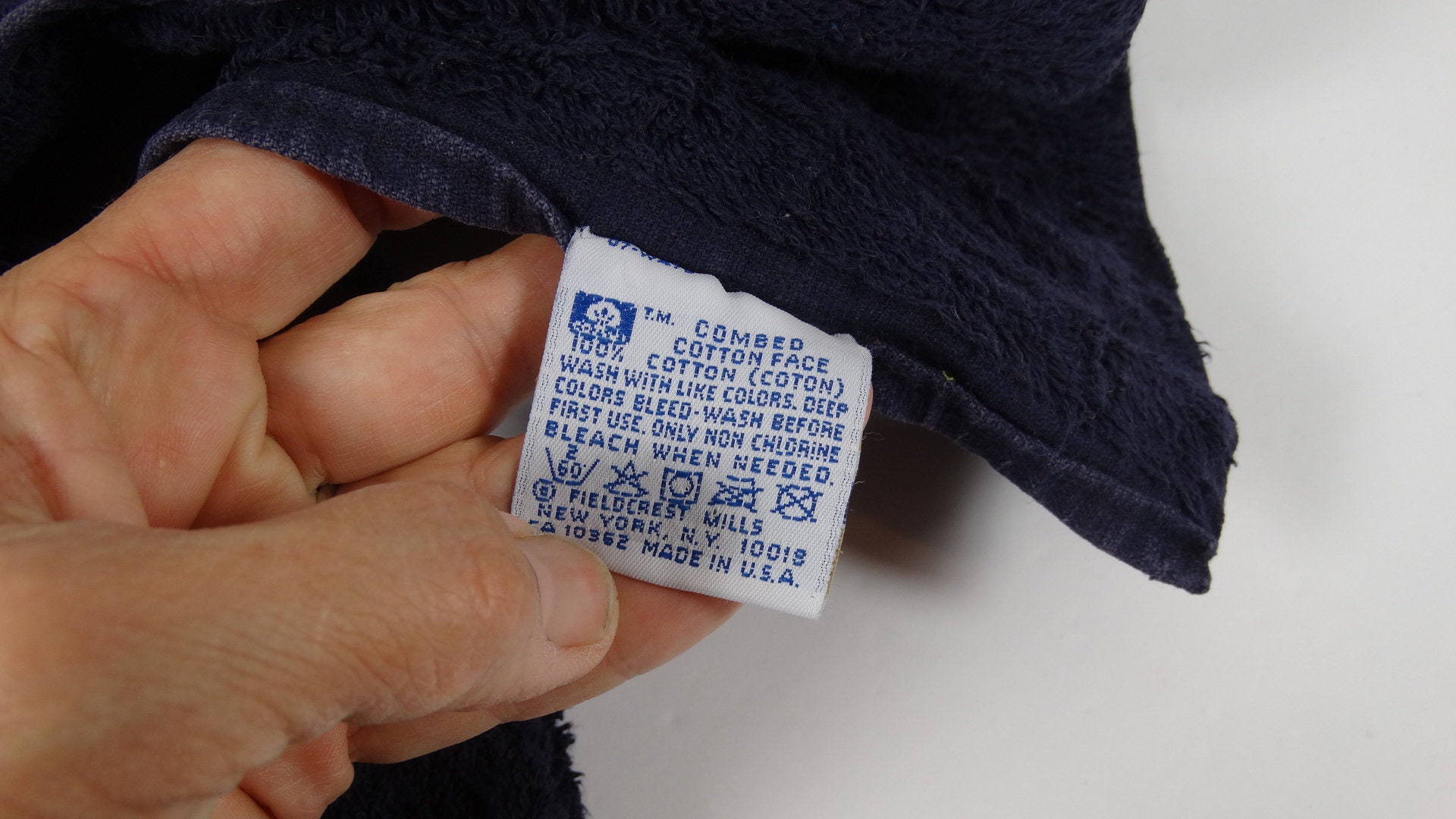 80s Navy Blue Towel Set 4 Pc Royal Velvet Towels and Washcloths