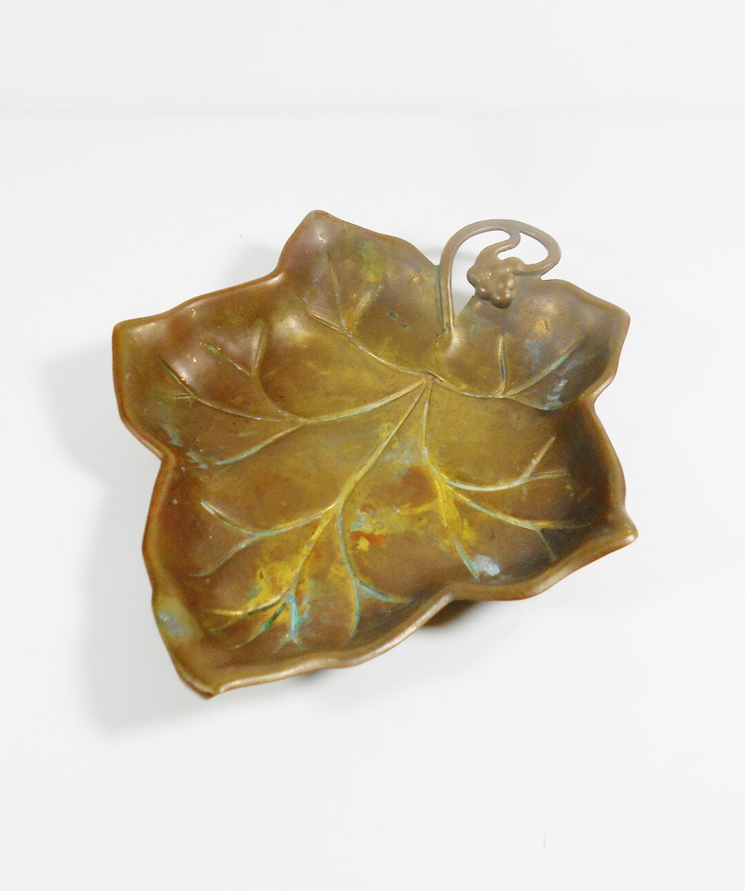 Vintage Brass Leaf Bowl Bonbon Bowl Etsy