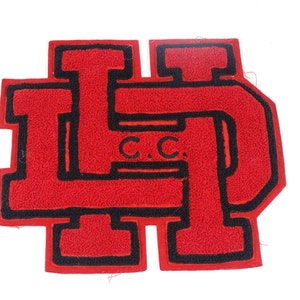 Vintage Varsity Letter DHCC - Letter Sweater Varsity High School Cross Country Runner Letter