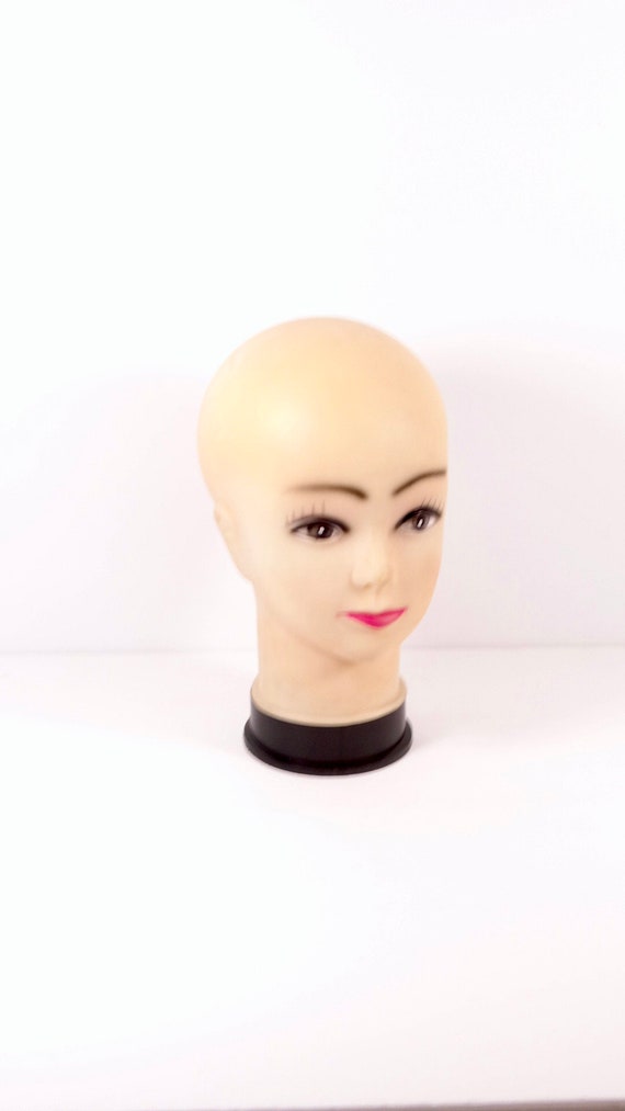 Vintage Mannequin Head Bald Mannequin Woman Mannequin Head Vinyl