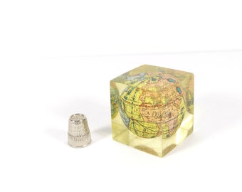 Vintage Lucite Globe Paperweight Antique Style Lucite Globe Paperweight Vintage Office