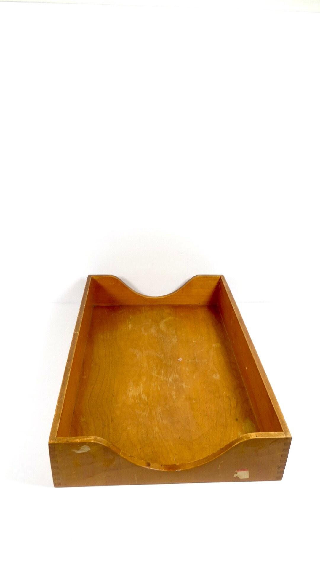 Vintage Wood Office File Box Legal Size Wood File Tray Etsy