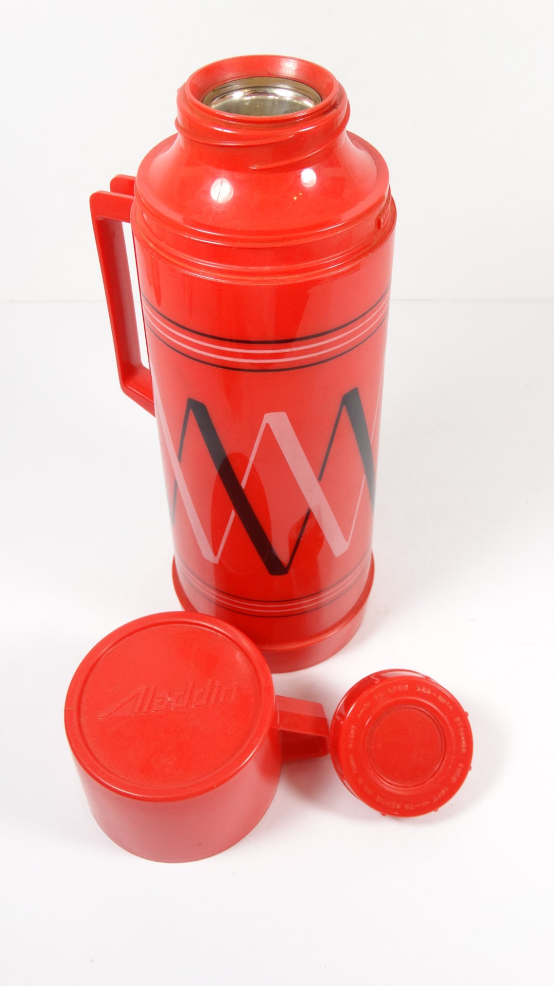 Vintage Red Retro Aladdin Thermos 1 Qt Quart Thermos Picnic Etsy