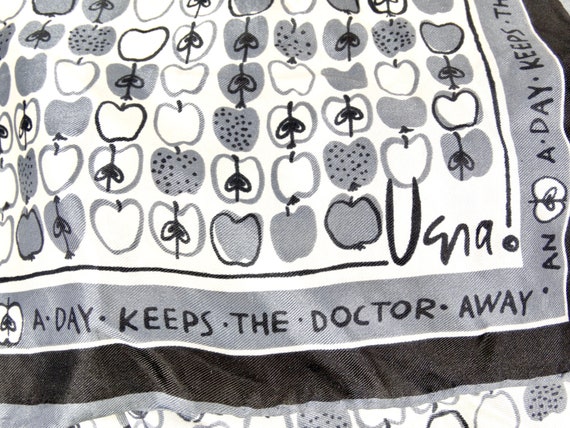 Vintage Vera Scarf An Apple a Day Keeps the Docto… - image 3