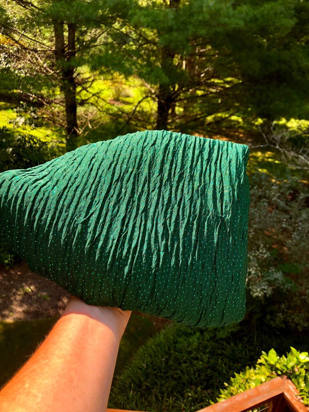 Vintage Green Glitter Gauze Knit Fabric Piece 1.5 Yds Etsy