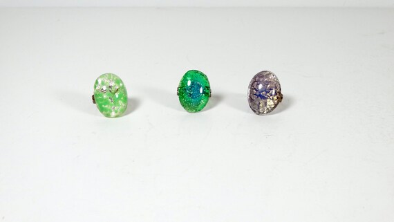 Funky Rings Vintage Resin Rings - Dragon Scale Resin Rings - Adjustable Ring Resin Ring 1960s Ring 1970s Ring Hippie Boho