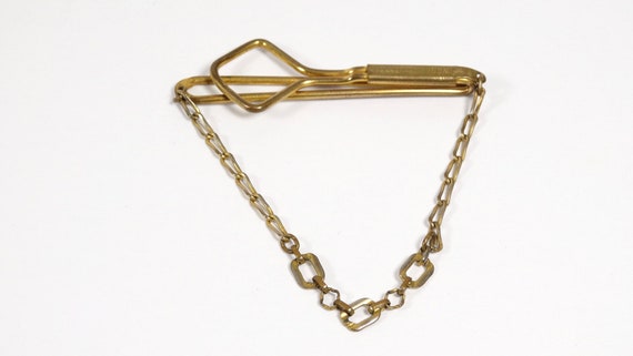 JOLIE PINCE A CRAVATE VINTAGE 1960 COUPE DIAMANT VIEUX STOCK Neuf Parfait Etat