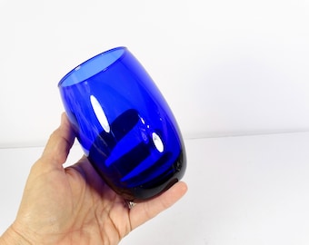 Vaso Rocks Vintage Azul Cobalto - Copa de Vino - Artículos de Bar Vintage Cobalto Bar Retro Vaso Rocks Azul Oscuro