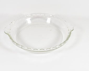 Vintage vidrio transparente Pyrex pie plate 9.5 "Glass Pie Plate Pie Pan Pyrex Pie Plate 228