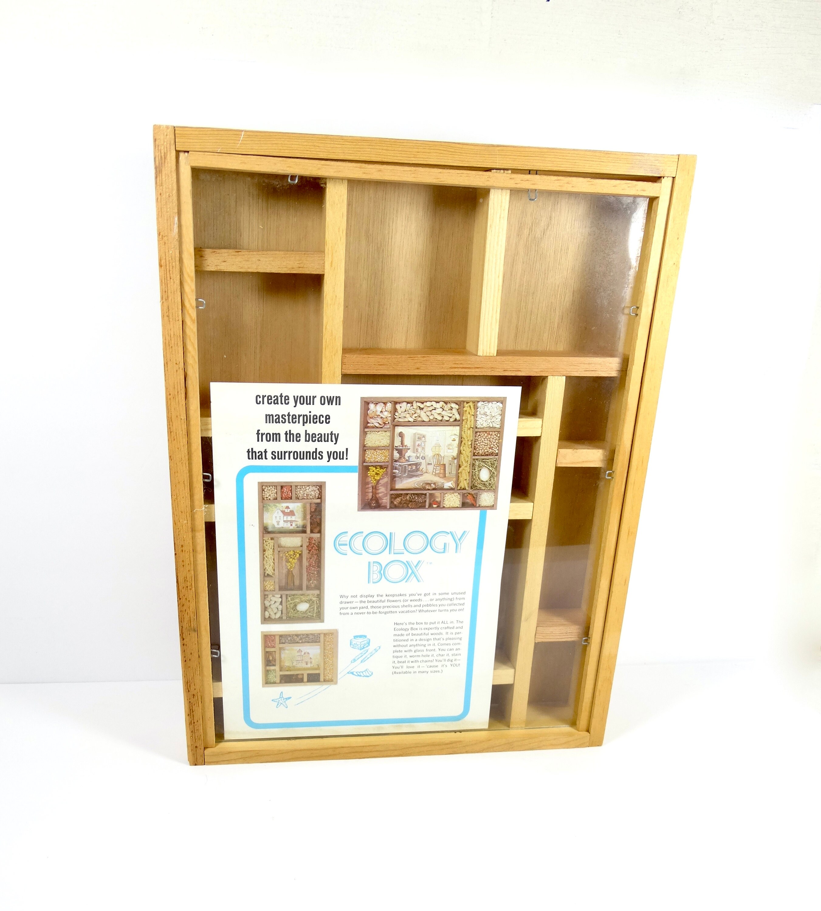 11 x 14 Burnt Wood Wall Mounted Shadow Box Frame Cabinet with Clear Ac –  MyGift