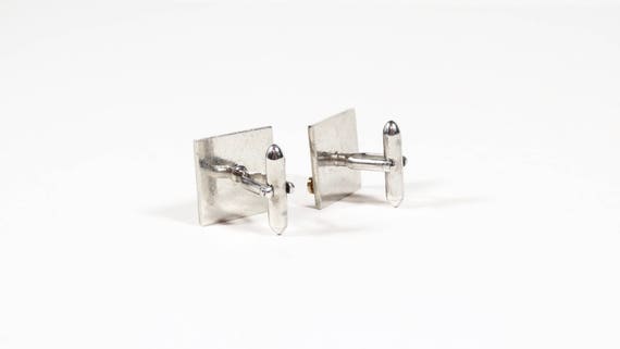 Swank Op Art Circle Cuff Links, Retro Art Deco At… - image 3