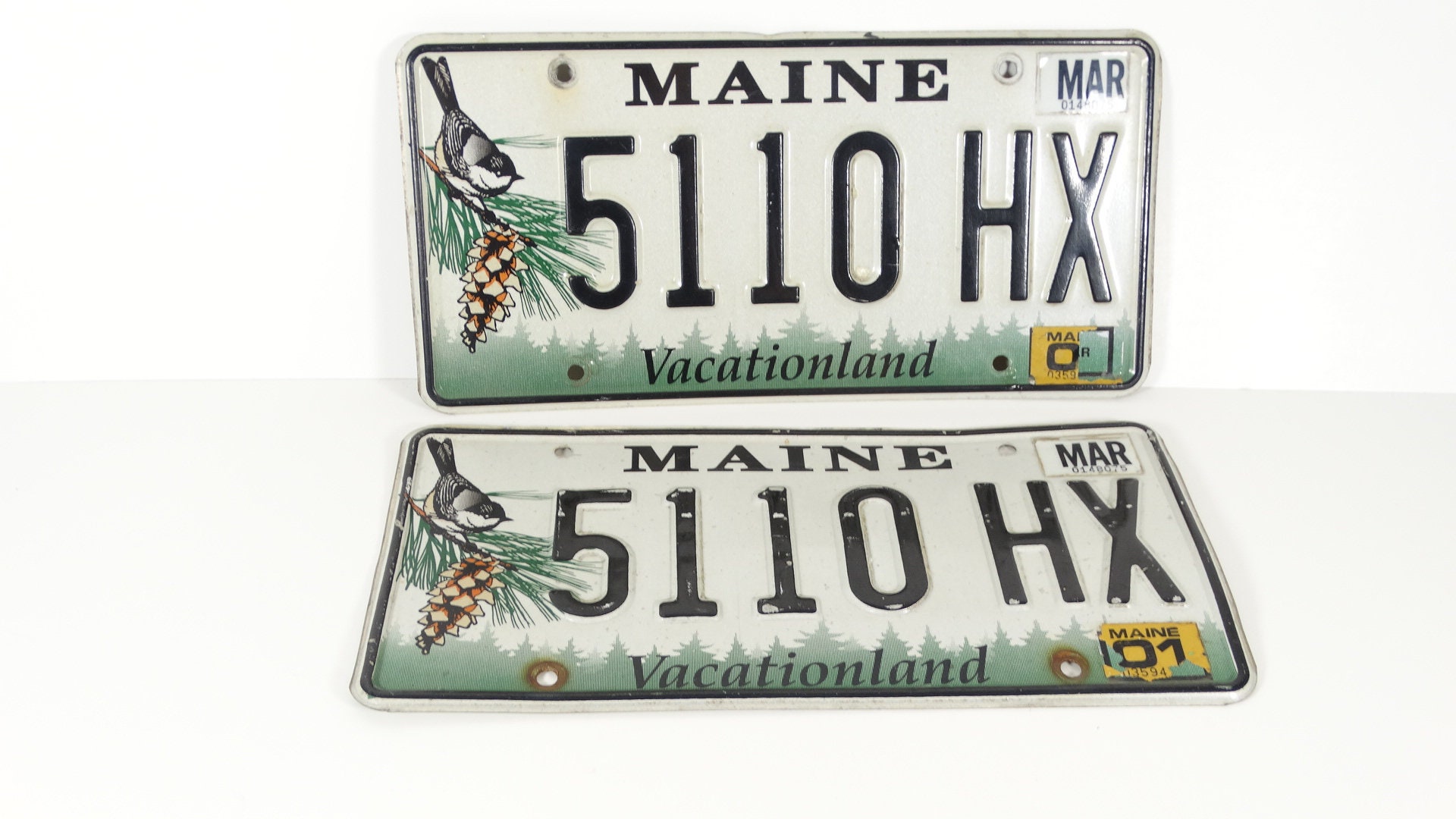Vintage Maine Pine Tree License Plate Real License Plate ME